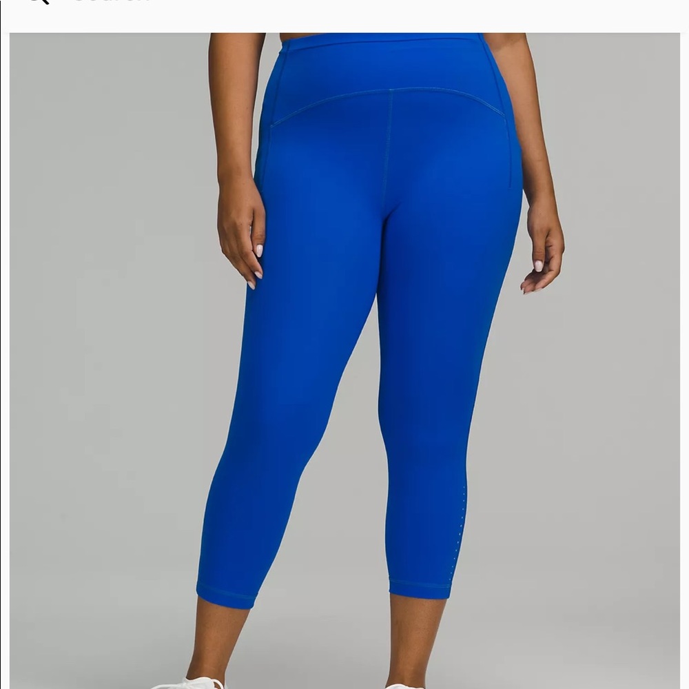 Lululemon swift speed high rise crop 23” blazer tone blue
